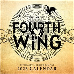 2026 FOUTH WING OFFICIALLY LICENSED FAN ART WALL CALENDAR
